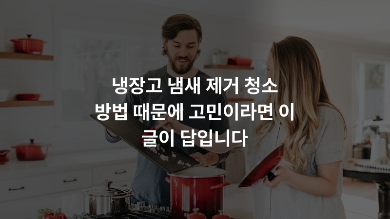 냉장고 냄새 제거 청소 방법 때문에 고민이라면 이 글이 답입니다