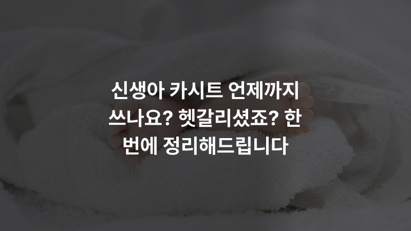 신생아 카시트 언제까지 쓰나요? 헷갈리셨죠? 한 번에 정리해드립니다